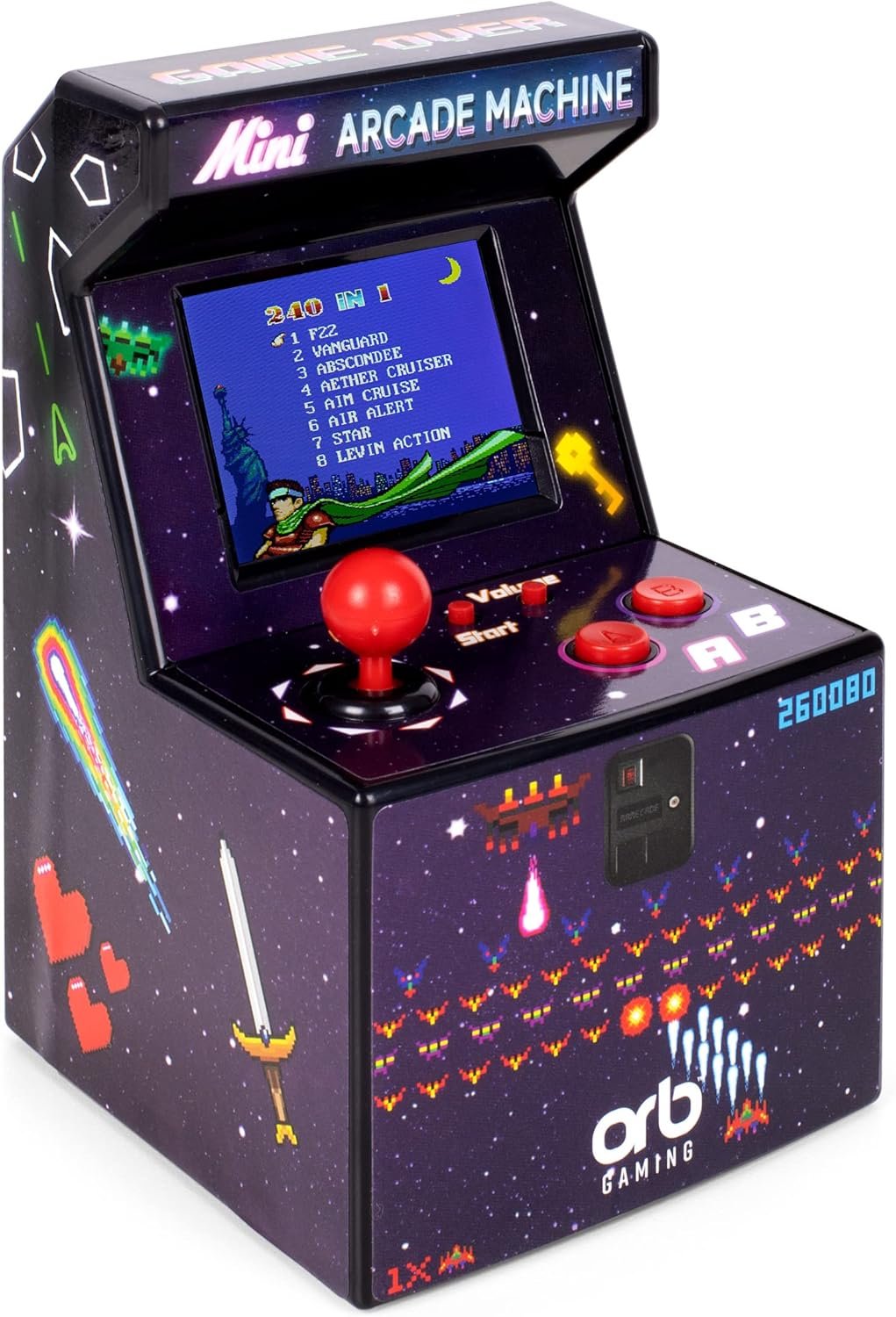 Erlebe den Nostalgie-Kick: Mini-Arcademachine mit 240 Spielen für echten Retro-Spaß!