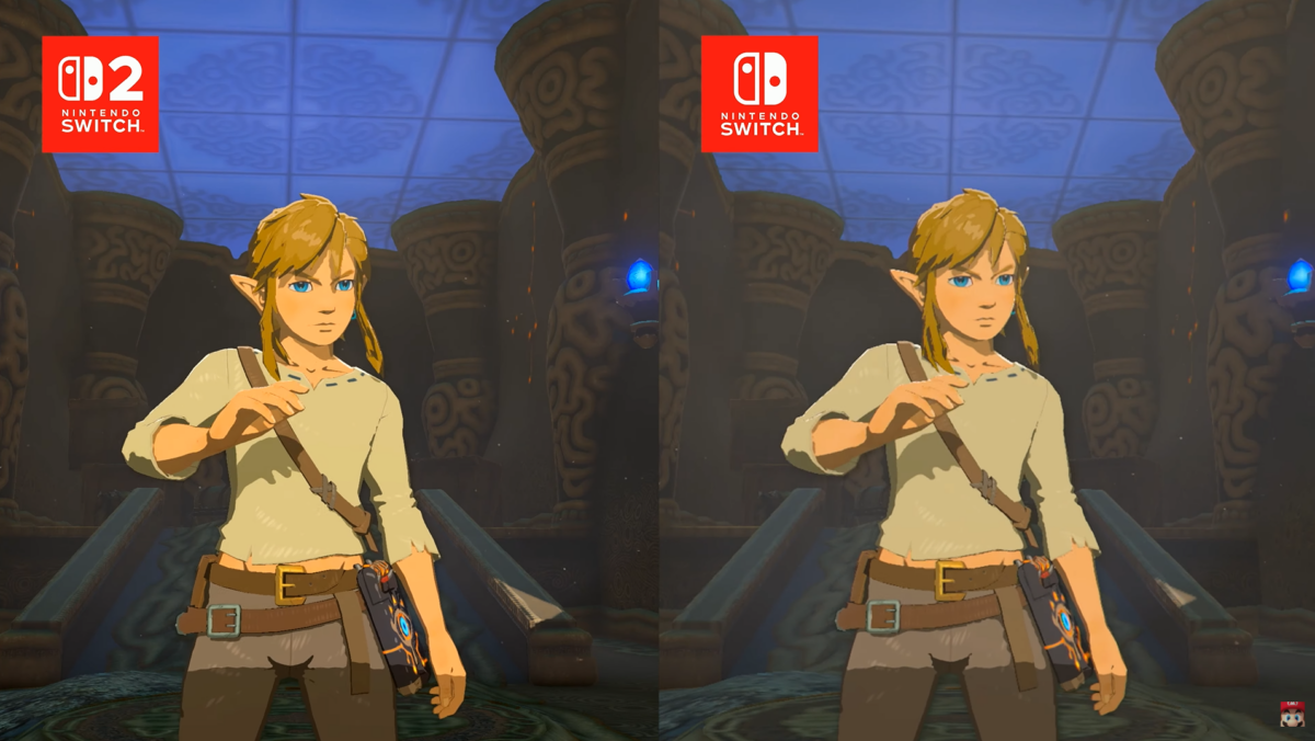 Nintendo mostra Breath of the Wild lado a lado no Switch e no Switch 2