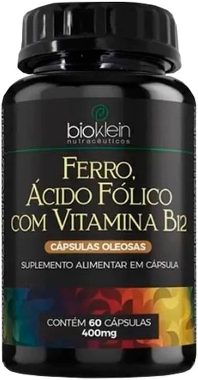 Potencialize sua Saúde com BioKlein: Ferro, Ácido Fólico e Vitamina B12 em Cápsulas!