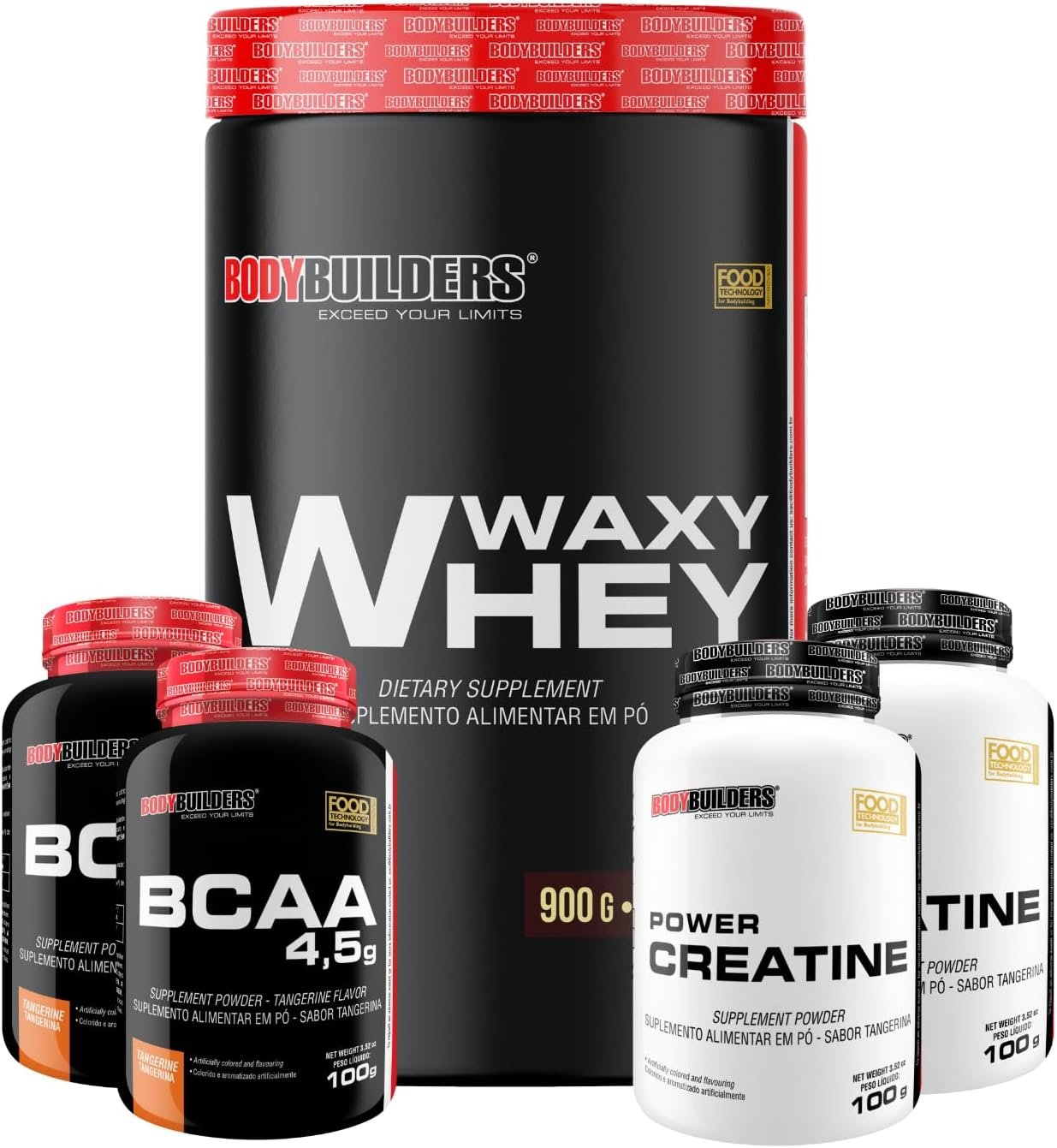 Potência Máxima: Kit Waxy Whey com BCAA e Creatina para Bodybuilders!